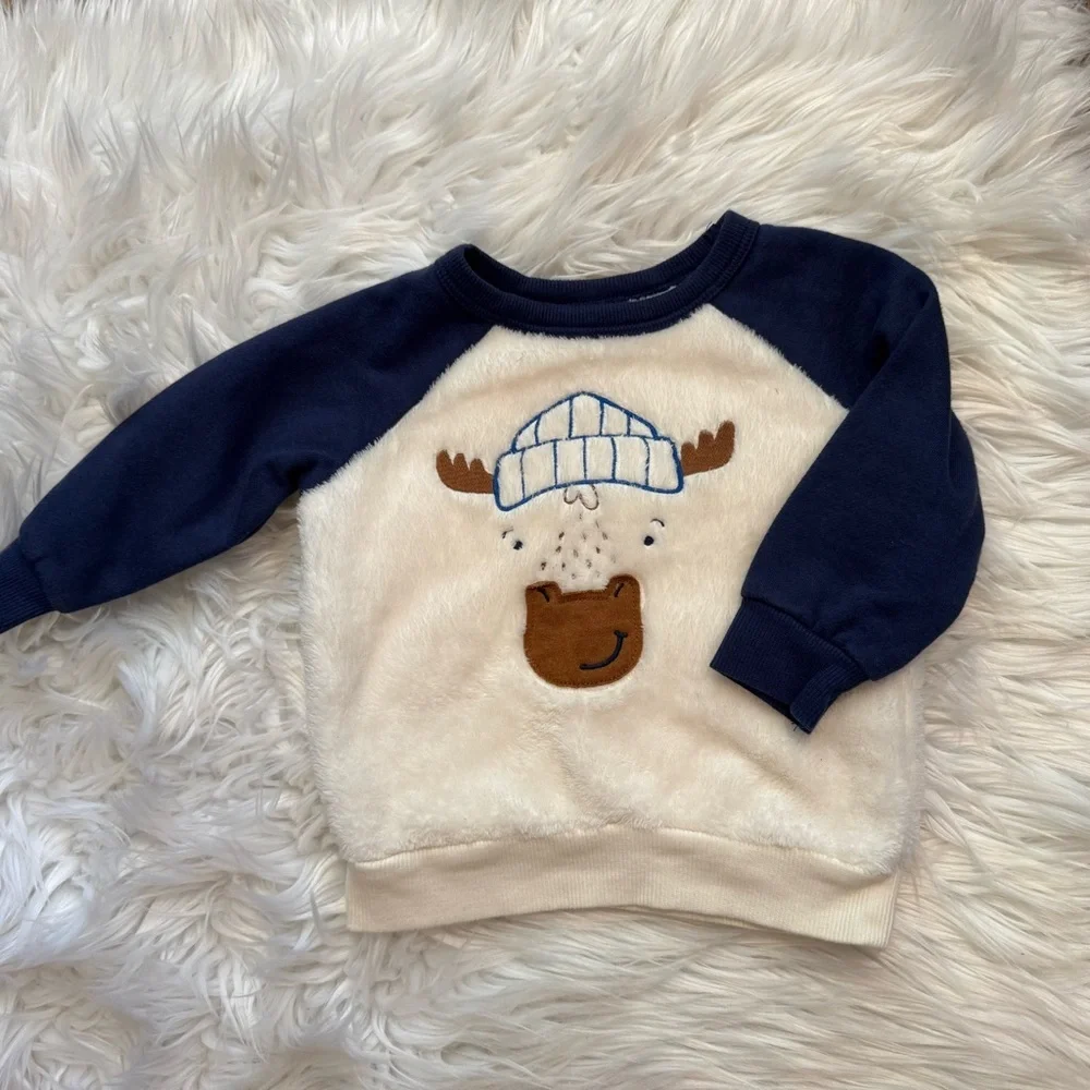Carter’s Baby Boy 9M Moose Sweater Pants Outfit Set